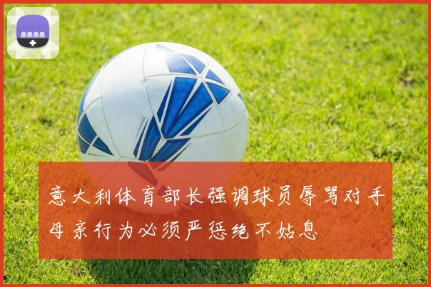 意大利体育部长强调球员辱骂对手母亲行为必须严惩绝不姑息